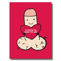 Shave Pubes Cute Card